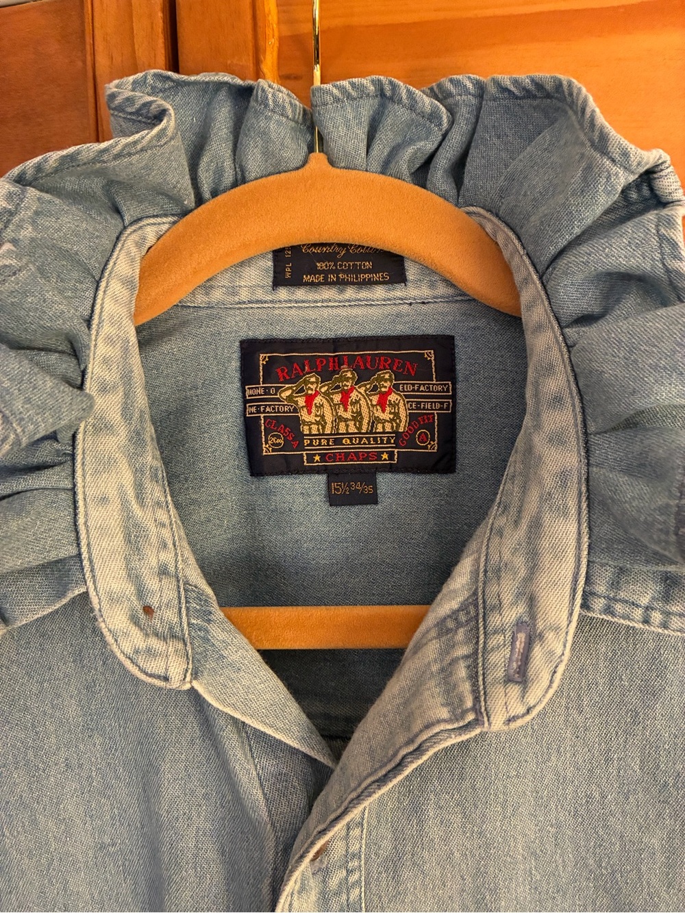 Light Blue Denim Button-Up Ralph Lauren - Picture 8 of 8